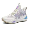 Se pueden enviar zapatillas de baloncesto para niños medianos y mayores, zapatillas de baloncesto de caña alta para combate deportivo real, modelos nuevos para adolescentes, zapatillas para correr transfronterizas, tallas grandes