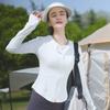 Ropa de Protección Solar Ajustada para Mujer, Verano 2026 Nuevo Estilo Coreano Hilo Original Seda de Hielo Manga Larga con Capucha Transpirable Sensación de Hielo Chaqueta de Protección Solar