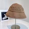 Chapéu de Pescador Minimalista de Estilo Japonês para Mulheres, Chapéu Balde de Aba Virada para Cima Elegante Versátil de Verão para Viagens ao Ar Livre, Proteção Solar, Chapéu de Tecido com Aba para Sol