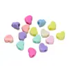 Cuentas de Acrílico de Color Mixto con Agujero Grande, Agujero Transversal, Corazón, Estrella de Cinco Puntas, Material para Bisutería DIY, Cuentas Sueltas de Plástico, Venta al por Mayor