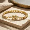 Pulsera de Plata de Ley S925 con Moissanita Color D Vvs1 de Venta Caliente Transfronteriza Europea y Americana, Extremadamente Minimalista, de Nicho, Moderna, de Alta Gama