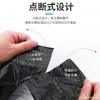 Bolsas de basura domésticas engrosadas boca plana bolsas de plástico negro tipo punto de quiebre hotel cocina 1 rollo 23 piezas