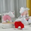 Estilo Boda Flor Eterna Unicornio Navidad Día de San Valentín Regalo Suministros para Floristería Oso Rosa de Espuma de Poliestireno