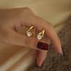 Pendientes de perla de fuegos artificiales pequeños exquisitos de alta calidad para mujer diseño de nicho pendientes de lujo ligero de alto nivel