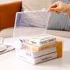 Caja de Almacenamiento de Mascarillas Gran Capacidad Almacenamiento para Estudiantes Mascarilla para Boca y Nariz Pastillero Caja de Medicamentos Transparente para el Hogar Almacenamiento