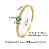 Pulsera de Zirconia Esmeralda New Retro Transfronteriza Diseño de Nicho Moda de Gama Alta Joyería Simple para Mano Venta al por Mayor para Mujeres