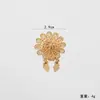 Gemelos Cruzados de Aleación Hueca con Incrustaciones de Diamantes en Forma de Flor para Puños de Camisas de Mujer Botones Decorativos para Cuello Bufanda de Seda Elegante y Digna