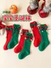 Calcetines Navideños para Niños Calcetines de Media Pantorrilla Otoño Invierno Bebé Festivos Año Nuevo Calcetines Rojos Calcetines Largos para Niños
