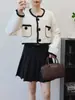Grande Promoção--Cardigan de Tricô Estilo Francês 2025 Outono e Inverno Novo Estilo Curto Design Elegante Jaqueta Suéter para Mulheres
