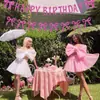 Bandeirola Puxa-Bandeira com Tema de Laço, Faixa Decorativa Rosa e Preta com Glitter, Artigos Decorativos para Festa, Guirlanda, Adereços de Decoração de Aniversário