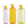 Botella cuadrada plana de plástico PET de 1000 ml/1500 ml/2000 ml, botella de embalaje vacía para líquido lavavajillas y productos de limpieza