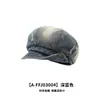 Boina de mezclilla lavada con efecto desgastado y ala rota para mujer, sombrero octagonal de moda para circunferencia de cabeza grande, gorra de estilo vintage de repartidor de periódicos y pintor