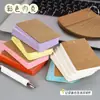 Cuaderno Pequeño Rectangular de Piel de Vaca Anillado Papel Tarjeta Palabra Inglesa en Blanco Colorido Tapa Dura Bolsillo con Solapa Pantalones Libro de Hojas Sueltas