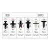Caja de 100 Piezas Hebilla Panel de Puerta de Coche Guardabarros Parachoques Ceja de Rueda Hebilla Plástico de Expansión para Maletero He26