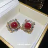 Brincos Redondos de Zircônia Estilo Retro Francês Agulha de Prata, Exquisitos, Modernos, Elegantes, Luxo Leve, Brincos de Alta Qualidade para Mulheres