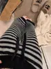 YUWANZPantalones a rayas suaves y cómodos, fáciles de llevar, de corte relajado, tejido de punto de pelo de visón, pantalones anchos holgados para mujer