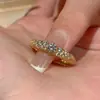 "Estrelas Espalhadas" Anel de Diamante Pontilhado Escovado, Anel Céu Estrelado de Luxo Vintage Artesanato Pesado de Alto Padrão