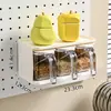 Accesorios para Tablero Perforado Gancho Colgador de 25 Agujeros Espaciados Caja de Piezas Juego Completo Estante de Almacenamiento para Estudio Estante de Pared*