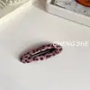 Presilha de Cabelo Estampa de Leopardo Rosa Doce e Cool Retrô Estilo Igual ao de Dongdaemun Coreano Clipe Quebra de Alta Qualidade Versátil Clipe Lateral para Franja