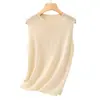 Chaleco de Punto de Hilo Washi de una Sola Pieza sin Costuras para Mujer, Absorbe la Humedad y Transpirable, Top Holgado de Cuello Redondo, Nuevo Estilo Verano 2026 para Mujer