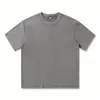 Camiseta estilo retro americano 260g, lavado pesado, efecto desgastado, corte holgado, oversized, hombros caídos, manga corta, unisex, se puede imprimir con diseños