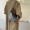 2026 Bolso de Cuero Encerado Retro Forma de Media Luna para Debajo del Brazo Correa Ancha Ajustable Gran Capacidad para Viajes Diarios Hombro Único Cruzado Bolso para Mujer