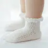 Calcetines para Bebé Verano Malla Transpirables Finos Calcetin Bebé Algodón Peinado Calcetin de Bucles Infantil Calcetin Media Pierna Calcetin de Encaje