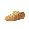 Couro Altura Interna Aumentando Sapatos Forrest Gump 2025 Novo Primavera Casual All-match tênis Retro Lace-up Vermelho Alemão Sapatos de Treinamento para Mulheres
