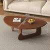 Mesa de Café de Madera Maciza Estilo Nuevo Pequeña Simple para Apartamento Lujo Ligero Moderna Triangular Nórdica Japonesa Mesa de Té Forma Irregular Sala de Estar Uso Doméstico