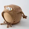 Adorable sombrero para bebé de cachorro de orejas caídas, ojos grandes tridimensionales, adorable sombrero de atar, sombrero para niños para protección de orejas al aire libre