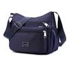 Bolsa Transversal Bolsa Moda Feminina Grande Capacidade Bolsa de Lona de Nylon Bolsa para Mãe de Meia-Idade e Idosa Bolsa de Ombro Comutadora Multicompartimentada