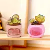 Decoraciones de Caja Misteriosa Lucky House Adornos de Piedra de Cristal DIY Piezas Originales Creativas Lindas Decoraciones para Escritorio de Oficina Planta en Maceta