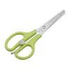 Tijeras para comida complementaria de acero inoxidable 304 tijeras para comida de bebé tijeras de cocina para verduras tijeras de rebote manual de seguridad para niños venta al por mayor