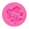 Molde de Silicone Flor Margarida Girassol Molde para Decoração de Bolo Fondant Chocolate Molde para Assar DIY