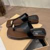 Chinelo Plataforma de Salto Anabela para Verão Feminino 2025 Novo Estilo com Saia Sandálias de Praia Chinelos