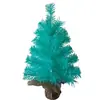 Árbol Pequeño de Escritorio Nuevo de 45cm, Material Nuevo de PVC, Base de Madera de Lino, Adornos Navideños Extranjeros para Múltiples Escenas