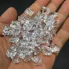 Cubos de gelo artificiais de acrílico, cubos de gelo falsos de plástico, partículas irregulares de gelo picado, adereços transparentes em forma de diamante para fotografia