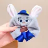 Lindo Conejo Policía Peluche Goma para el Cabello para Mujeres, Accesorio Versátil de Dibujos Animados para el Cabello, Pinza Lateral, Dulce Diadema de Cosplay, Accesorio para Fotos