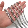 Suministro de Cadena Nk de Acero Inoxidable Martillado, Collar Cadena Nk de Acero Inoxidable, Pulsera Cubana para Hombre, Joyería de Collar