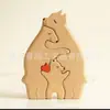 Familia de Osos de Madera Transfronteriza Abrazo Corazón Oso Regalo de Acción de Gracias Día de la Madre Manualidades Creativas de Madera Adornos