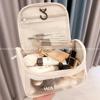 Bolsa de Maquiagem para Sair, Necessaire Impermeável Fosca, Necessaire com Tampa Flip-Top, Bolsa de Maquiagem de Grande Capacidade, Bolsa de Armazenamento Portátil
