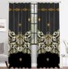 Cortinas Bloqueadoras de Sol para a Sala de Estar Sem Furar Furos, Tecido Blackout Estampado para o Quarto, Fornecimento Atacadista de Produtos Acabados para Sombreamento Estilo Sudeste Asiático