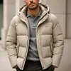Jaqueta Masculina de Algodão 3D para o Inverno 2026 Amazon Transfronteiriça com 20% de Lã, Novo Estilo Casual Versátil com Capuz Removível