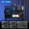 Sala de eSports Textura de Fibra de Carbono Plástico Tablero Perforado Accesorios DIY Estante de Almacenamiento Montado en Pared Sin Taladro Estante de Almacenamiento de Gama Alta