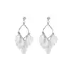 Pendientes Largos de Concha y Flor con Borlas para Mujer, Estilo Vacaciones de Verano Niche Coreano y Japonés, Pendientes de Gama Alta al por Mayor