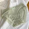 Pantaleta de Hielo de Secado Rápido Estilo Japonés Encaje de Deseo Puro Chica Dulce Delgada Transpirable Algodón Puro en la Entrepierna Calzones para Mujer