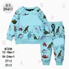 Sudadera de Otoño Nueva de Cuello Redondo Transfronteriza Material Ropa para Bebés y Niños Traje de Dos Piezas Traje Deportivo Casual [Mayoreo]