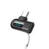 Adaptador de codo con pantalla digital OTG, carga rápida de 120 W, tipo C, cable de datos USB 2.0 con pantalla inteligente