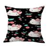 Venta Caliente Transfronteriza Serie Hellokity Lino Funda de Cojín para Sofá de Casa Dormitorio Almohada Impresión a una Cara
