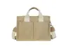Bolsa de Lona Minimalista Estilo Japonês para Levar na Mão Bolsa Transversal Portátil Casual Moda para Ir ao Trabalho Bolsa Tote Transversal de Ombro